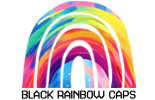 Logo Black Rainbow Caps