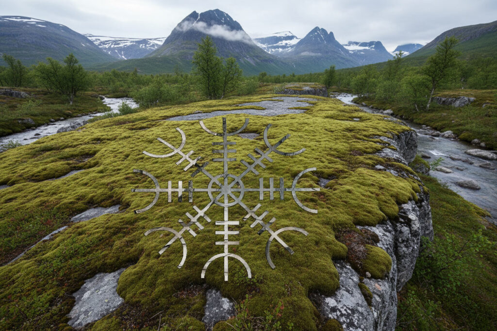 Helm of Awe (Aegishjalmur) symbol meaning guide for protection and courage